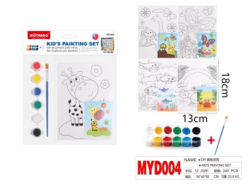 Drobė 130x180mm su piešiniu + dažai MOTARRO