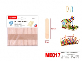 Medinės lazdelės 60mm 50vnt. MOTARRO