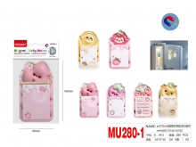 Užrašų lapeliai su magnetu 90x165mm + pieštukas VAISIAI MOTARRO