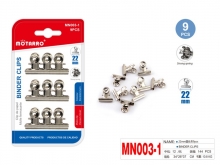 Kancaleriniai spaustukai 22mm 9vnt MOTARRO