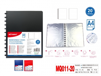 Aplankas A4 20 įmaučių juodos sp spiralinis įrišimas MOTARRO