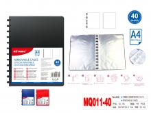 Aplankas A4 40 įmaučių juodos sp spiralinis įrišimas MOTARRO