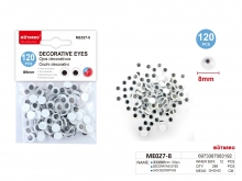 Akytės judančios 8mm 120vnt juodos spalvos MOTARRO