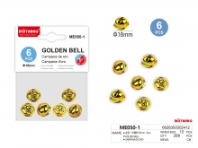 Varpeliai 18mm 6vnt aukso sp su kilpele MOTARRO