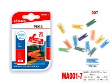 Spaustukai dekoratyviniai 25mm 20vnt spalvoti MOTARRO