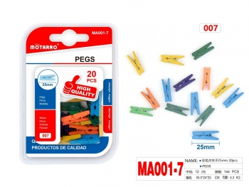 Spaustukai dekoratyviniai 25mm 20vnt spalvoti MOTARRO