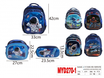 Kuprinė 42x29x17cm su ratukais ir ištraukiama rankena + pietų dėžutė + penalas MOTARRO