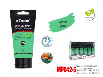 Akriliniai dažai MOTARRO 75ml mietalo žalia sp