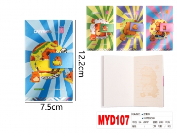 Užrašų knygutė CAPYBARA spiralinis įrišimas 60lapų linija 90x117mm MOTARRO