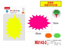 Etiketės kartoninės kainoms 5 vnt, 250x150mm. įvairių spalvų MOTARRO