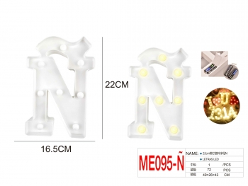 Plastikinė raidė su apšvietimu Ñ, 22 cm