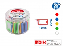Raktų pakabukai 36vnt įvairių spalvų 43x25mm MOTARRO