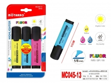 Teksto žymeklių rinkinys 1-5mm 3-is spalvos MOTARRO