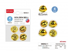 Varpeliai 25mm 4vnt auksinės spalvos MOTARRO