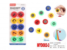 Magnetai 30mm SKAIČIAI 10vnt 5spalvos MOTARRO