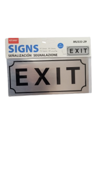 Lentelė aliumininė EXIT klijuojama 200x90mm MOTARRO