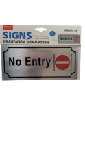 Lentelė aliumininė No Entry klijuojama 200x90mm MOTARRO