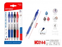 Tušinukas gelinis 4vnt 0,7mm juodos mėlynos raudonas sp MOTARRO