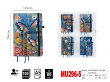 Sąsiuvinis MOTARRO A5 100l linija DRUGELIS