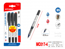 Tušinukas rašalinis MOTARRO 0,5mm 3vnt mėlynos + raudonos spalvos