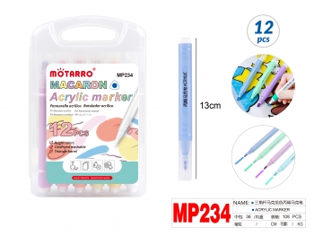 Flomasteriai nuplaunami trikampio formos 12spalvų MOTARRO