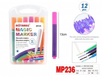 Spalvą keičiantis markeriai 12vnt MOTARRO