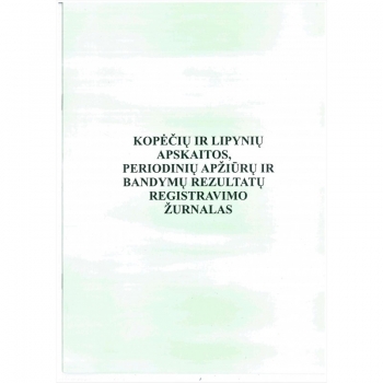 Kopėčių ir lipynių apskaitos, periodinių apžiūrų ir bandymų rezultatų registravimo žurnalas