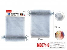 Maišelių dovanoms rinkinys MOTARRO 4vnt 150x210mm sutraukiami pilkos sp