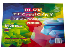 Spalvotas kartonas dvipusis PROTOS A4, 160 g. 20 lapų