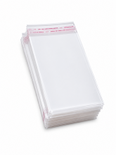 Maišeliai polipropileniniai su lipnia juostele vienkartiniai 100x55mm 12 vnt.