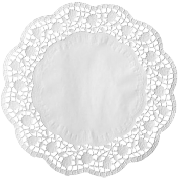 Padėkliukai, popieriniai, karpyti, balti, D 28 cm, 100 vnt.