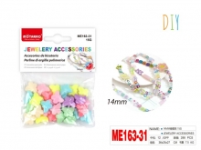 Dekoracija DRUGELIS MOTARRO plastikinė 14x14mm įvairių spalvų 15gr