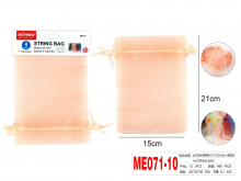 Maišelių dovanoms rinkinys MOTARRO 4vnt 150x210mm sutraukiami persiko sp