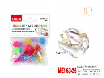 Dekoracija GĖLĖ MOTARRO plastikinė 14x14mm įvairių spalvų 15gr