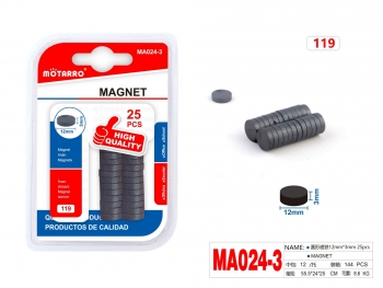 Magnetai 25vnt 12mm MOTARRO
