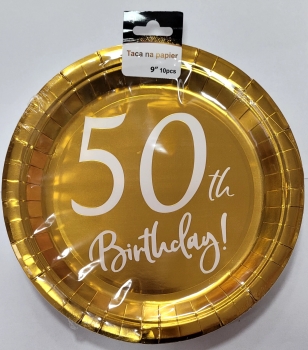 Vienkartinės lėkštės gimtadieniui skaičius ''50
