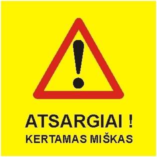 Lipdukas ,,ATSARGIAI KERTAMAS MIŠKAS'' 260x200mm