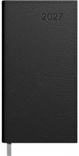 Darbo knyga MIDI MEMORY 90x168mm juoda 2027m