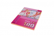 Spalvotas popierius A4 80grm2 100lapų 5-ios spalvos KRESKA