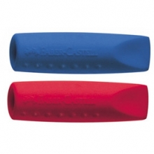 Trintukas-kamštelis pieštukui Faber-Castell GRIP 2001, raudonos ir mėlynos spalvos, 2vnt.