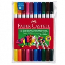 Flomasteriai Faber-Castell dvipusiai, 10 spalvų