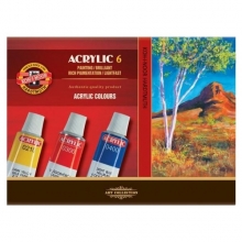 Akriliniai dažai 6sp. Koh-I-Noor 16ml