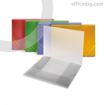 Plastikinis aplankalas su gumele, raudonos spalvos