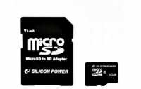 Atminties kortelė SILICON POWER 8GB MICRO SDHC su adapteriu Class 10
