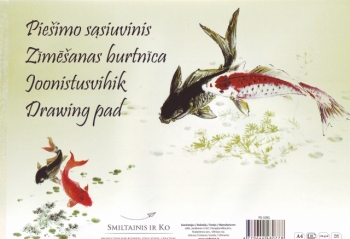 Piešimo sąsiuvinis A4, 10 lapų, 120 gsm., klijuotas