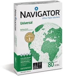 Kopijavimo popierius NAVIGATOR UNIVERSAL, A4, 80g.m2., 500 lapų