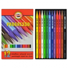 Spalvotų pieštukų rinkinys, 12 spalvų, PROGRESSO