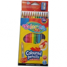 Tribriauniai spalvoti pieštukai Colorino Kids, 12 spalvų + 1(aukso-sidabro sp.)