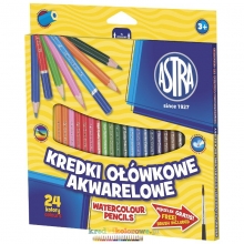 Akvareliniai pieštukai 24 spalvų ASTRA