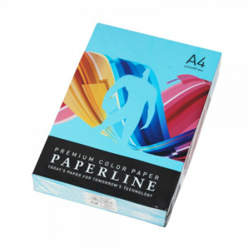 Spalvotas popierius PAPERLINE A4, 500l 80 gm2 mėlynos sp.